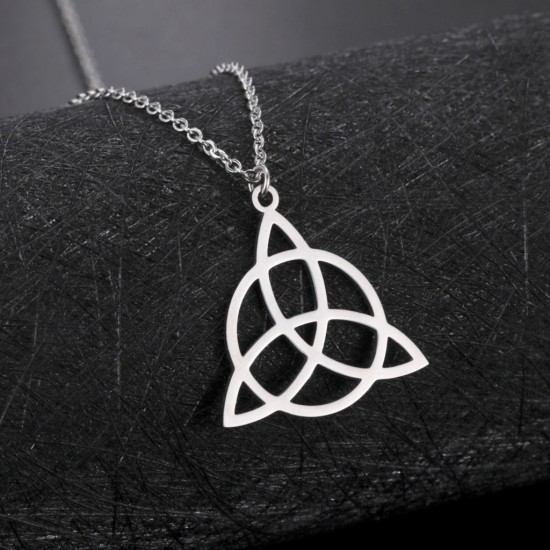 Unisex Triquetra 925 Ayar Gümüş Tasarım Kolye